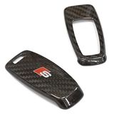 Audi 4M8071208A3Q0 sleutelpaneel Carbon sleutelcover afstandsbediening diafragma, met S-belettering, alleen voor sleutels 8Y0959754 en 4N0959754