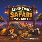 Sleep Tight On Safari Tonight: A Bedtime Story Picture Book With Cute Sleeping Safari Animals for Toddlers, Preschoolers And Kids