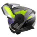 LS2 FF902 Scope II Duria Grijs H-Vis Geel 06 Systeemhelm - Maat L