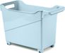 Plasticforte opberg Trolley Container - ijsblauw - op wieltjes - L38 x B18 x H26 cm - kunststof - opslag box/bak - 17 liter