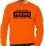 Bellatio Decorations Boeven verkleed sweater bad boy ward oranje heren