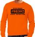 Bellatio Decorations Boeven verkleed sweater bad boy ward oranje heren