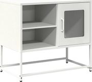 vidaXL Tv-meubel - 68x39x60,5 cm - Staal - Wit