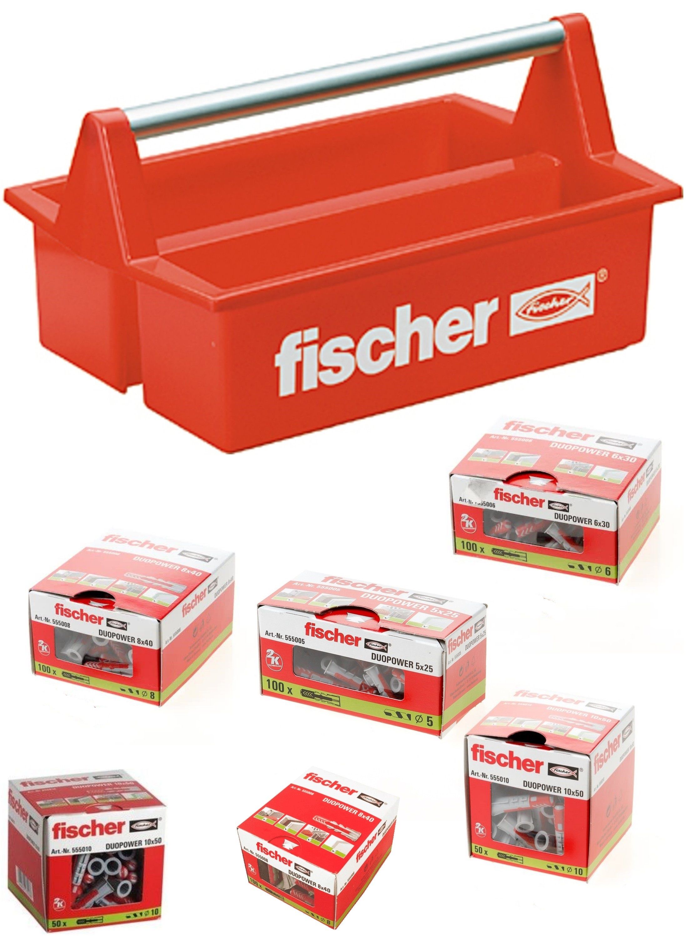 Fischer Mobiboxassorti Duopower pluggenset in Mobibox 395 st