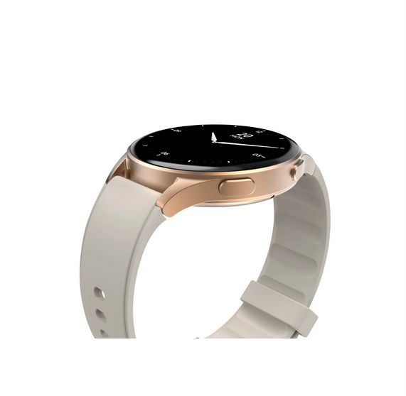 Hama Smartwatch 8900 - Goud - AMOLED - GPS - Bluetooth - 36mm - Wit Bandje