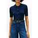 Tommy Hilfiger Polo en rayonne côtelée coupe ajustée Bleu nuit marine