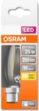 Osram LED-lamp Flame helder filament - 2.5W equivalent 25W B22 - Warm wit
