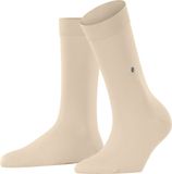 Burlington Lady eenkleurig katoen sokken dames beige - maat 36-41