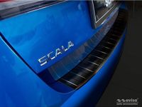 Zwart Avisa Zwart RVS Achterbumperprotector passend voor Skoda Scala 2019- 'Ribs'