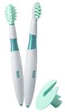 NUK Baby tandenborstel leerset, 2-delig, poetsstift en poetstrainer incl. beschermring, optimale voorbereiding op het tandenpoetsen, BPA-vrij