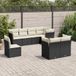 Maison Exclusive - Ensemble de jardin, 8 pièces, avec coussins, noir, en polyrotin