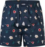 Happy Shorts Boxershorts Heren X-mas Cookies Blauw - Maat XL