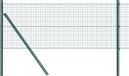 vidaXL - Gelast draadhek met grondbevestiging - 10 x 0,6 m - Groen - Mesh