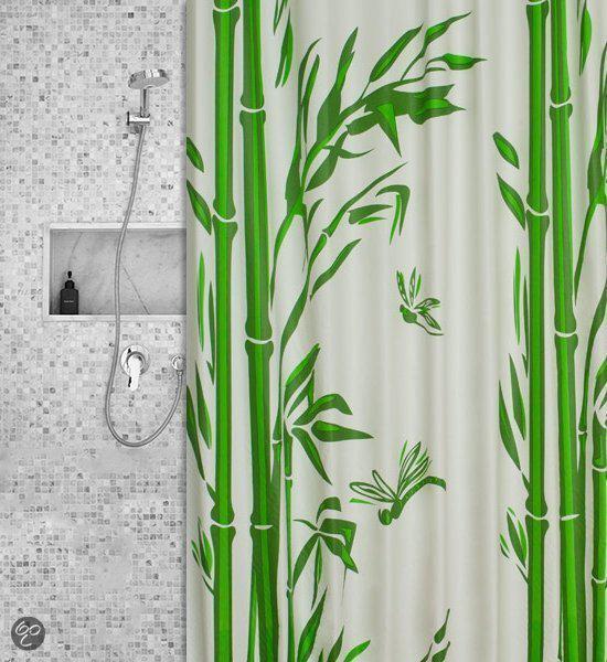 Roomture - douchegordijn - bamboo - 180 x 200 cm Voordelig douchegordijn incl. ophangringen