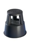 Wedo Rolkruk Step van kunststof, onbreekbaar, oprolbare opstapkruk, TÜV-getest, hoogte 43 cm, draagkracht 150 kg, grijs