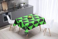 Bonamaison Tafelkleed, Anti-Mold, Sneldrogend, Waterdicht, 100% Polyester Tafellaken, Neon groene rook, 140 x 140 Cm