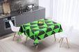 Bonamaison Tafelkleed, Anti-Mold, Sneldrogend, Waterdicht, 100% Polyester Tafellaken, Neon groene rook, 140 x 140 Cm