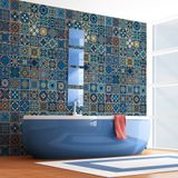 Ambiance Sticker Zelfklevende tegelmuurstickers voor keuken en badkamer - 60 Ceciliano Azulejo tegelstickers - 60 stickers 15x15cm