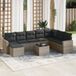 Maison Exclusive - Ensemble de meubles de jardin 9 pièces avec canapé et coussins, gris, en polyrotin
