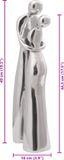 vidaXL - Sculptuur - zilver - 10 x 16 x 49 cm - Aluminium