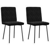 VidaXL Eetkamerstoelen 2 stuks fluweel zwart