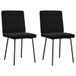 VidaXL Eetkamerstoelen 2 stuks fluweel zwart