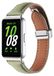 Wigento Samsung Galaxy Fit 3 Leren polsband, litchi-textuur, magnetische sluiting, groen
