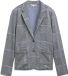 Tom Tailor - Geruite blazer met LENZING™ EcoVero™ - Maat XXXL - navy blue check