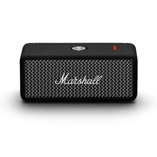 Marshall Emberton II Draagbare bluetooth-luidspreker, draadloos, koppelbaar, IP67 stof- en waterbestendig, meer dan 30 uur speeltijd, snel opladen, binnen- en buitenluidsprekers, zwart en staal