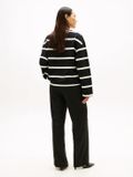 Tommy Hilfiger Dames Gebreide Trui Katoenmix Zwart XL