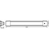 OSRAM LED kantoor hanglamp OFFICE LINE, lengte 60 cm, wit schakelaar