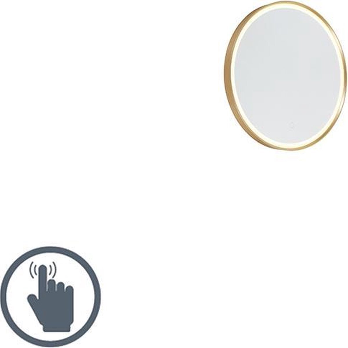 QAZQA miral - Spiegel verlichting - 1 lichts - Ã˜ 50 cm - Goud/messing