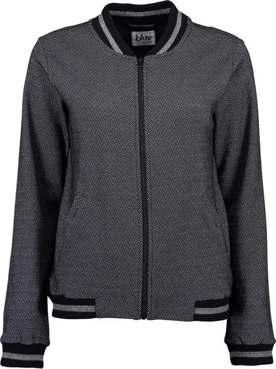 Blue Seven Dames Vest Zwart Gemeleerd - Maat M