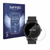 Savvies - Glas Screenprotector voor Horloges (Rond, ø: 40 mm) - Gehard Beschermglas 9H 3 Stuks