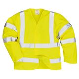 Portwest FR73YERXX/3X Hi-Vis Jacket, Flame Resistant, Regular, Size: XX/3X, Yellow