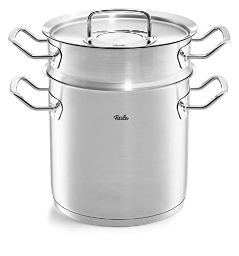 Fissler Originele professionele collectie Multistar / roestvrij stalen pan (Ø 20 cm, 6 L) hoge kookpan met deksel, zeef voor het stomen en koken, - inductie