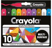 Crayola Acrylstiften - Ronde Punt - 10 Kleuren - Multi-Oppervlak