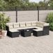 Maison Exclusive - Ensemble de jardin pour le jardin, composé de 10 pièces avec coussins, en polyrotin noir