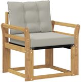 vidaXL Buitensofa Massief Acaciahout en Textilene Wit