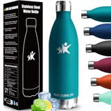 Thermosfles 18/8 roestvrij staal 1000 ml BPA-vrije sportfles vacuüm-geïsoleerde thermosfles lekvrij thermosfles voor school sport camping