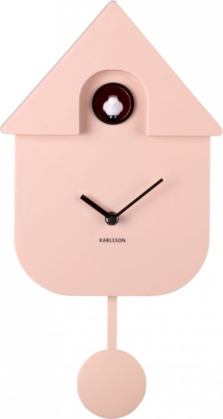Karlsson Modern Cuckoo Wandklok - Roze - 41cm