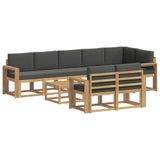 vidaXL - Buiten - bank - set - 9 - st - Wit - en - antracietkleurig - Polyester