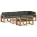 vidaXL - Buiten - bank - set - 9 - st - Wit - en - antracietkleurig - Polyester