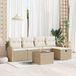 Maison Exclusive - Ensemble de jardin 6 places, polyrotin beige