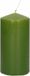 Trend Candles Cilinderkaars/stompkaars - olijfgroen - 6 x 12 cm - 40 branduren
