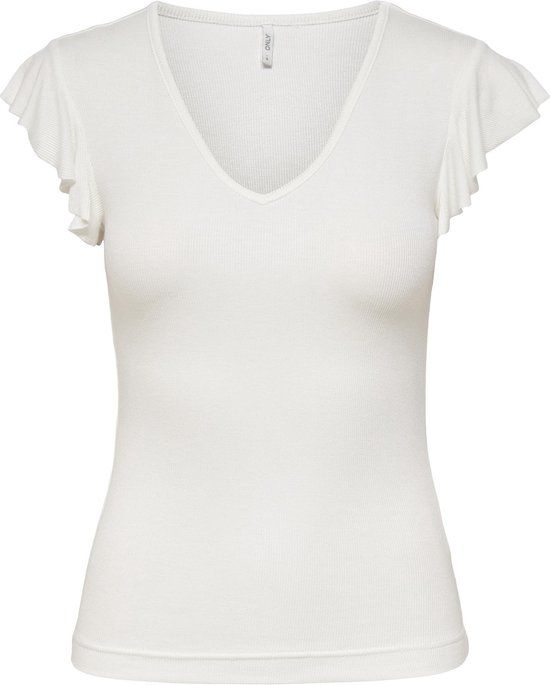 ONLY ONLBELIA Cap Sleeve Top - Women's Size S - Cloud Dancer