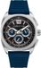 Cerruti 1881 Chronograaf Cuneo Heren Polshorloge - Zwart Stalen Kast - Blauwe Siliconen Band - Zwarte Wijzerplaat - 47mm