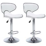 VidaXL Barstoelen 2 stuks Kunstleer Wit