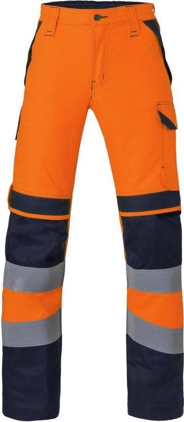 HaVeP Werkbroek Multi Shield 80308 - Fluo Oranje/Dark Navy - Maat 62 - Heren