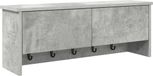 vidaXL Wandkapstok met plank, wandmontage, met opslag, betongrijs, 80 x 20 x 30 cm